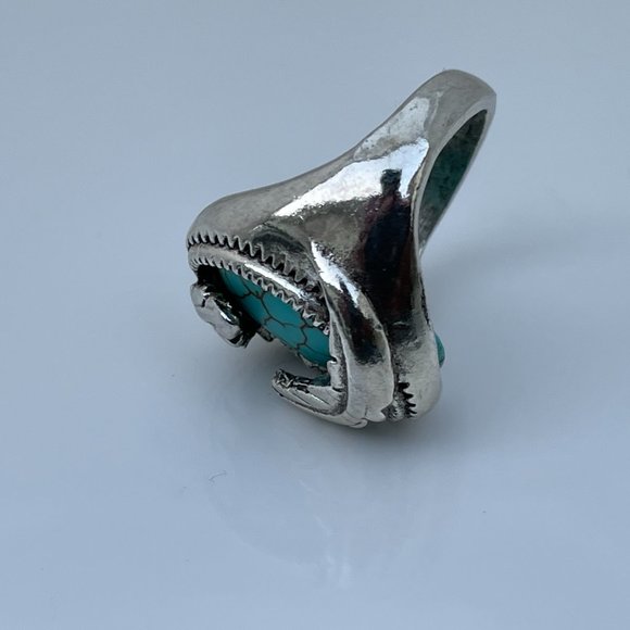 Ring Silver Tone Fashion Turquoise Fashion Stone - Picture 9 of 9